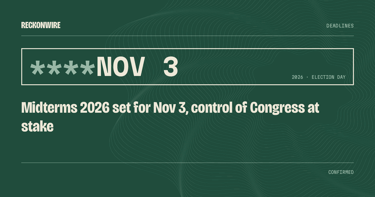 NOV 3 — 2026 · election day