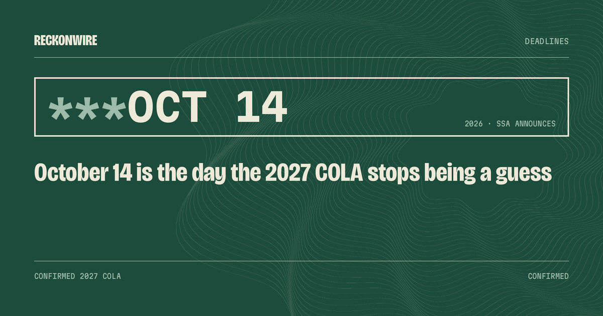 OCT 14 — 2026 · SSA announces