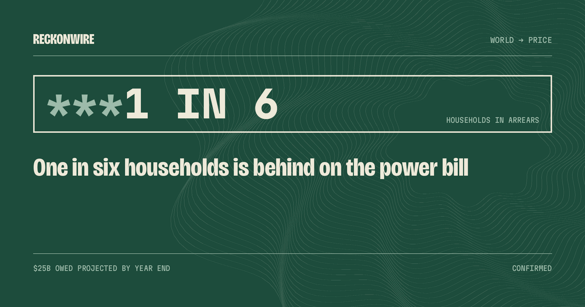 1 IN 6 — Households in arrears