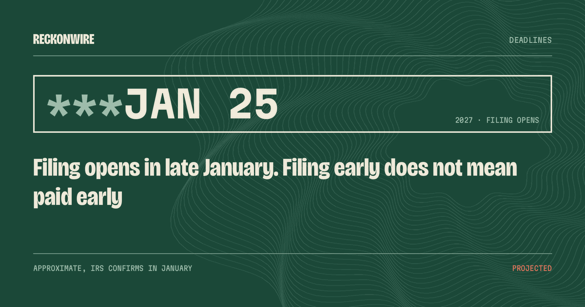 JAN 25 — 2027 · filing opens